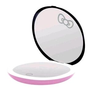 LED Hello Kitty Mirror Impressions Pink and Black Compact Mirror NWT